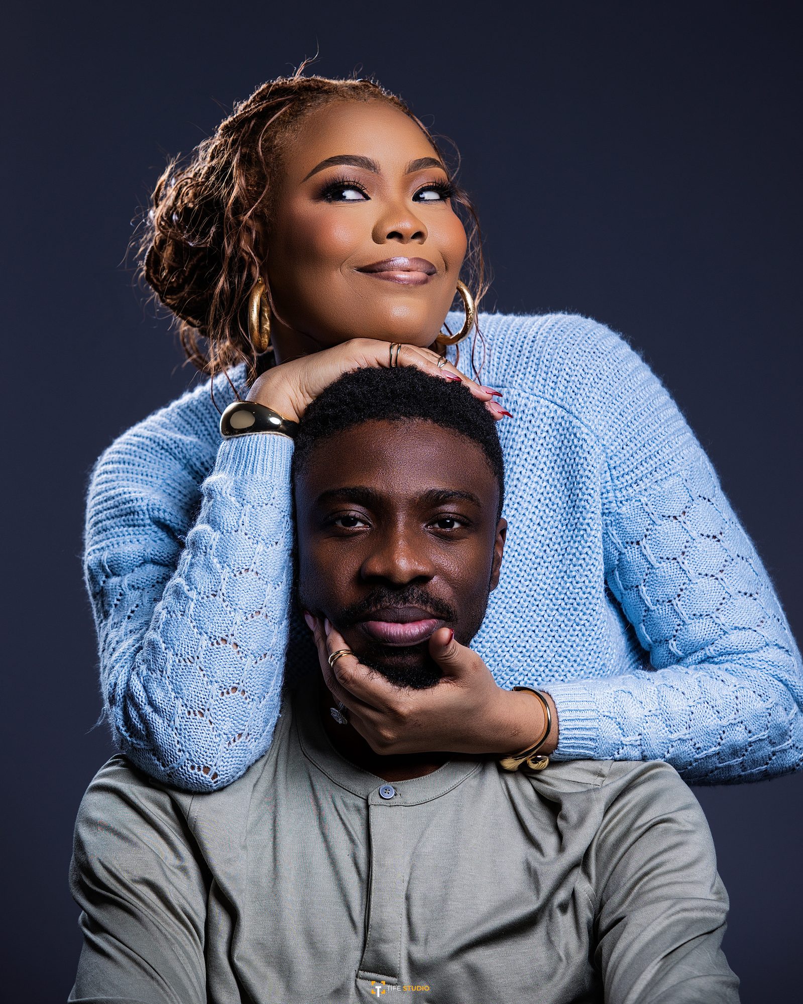 Couple portrait studio